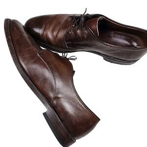 Allen Edmonds Kenilworth Bourbon Brown Leather Plain Toe Oxford Shoes 10.5 D